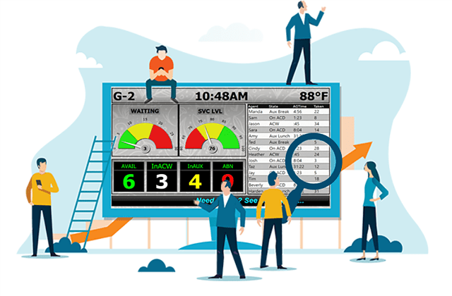 Examples of the XorceView desktop wallboard interface