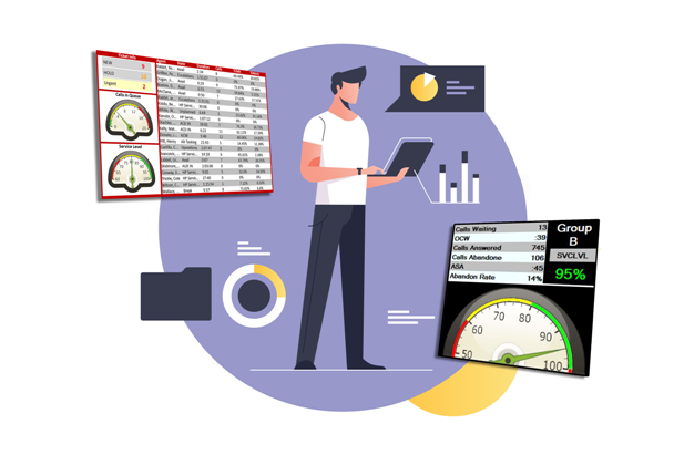 Examples of the XorceView desktop wallboard interface